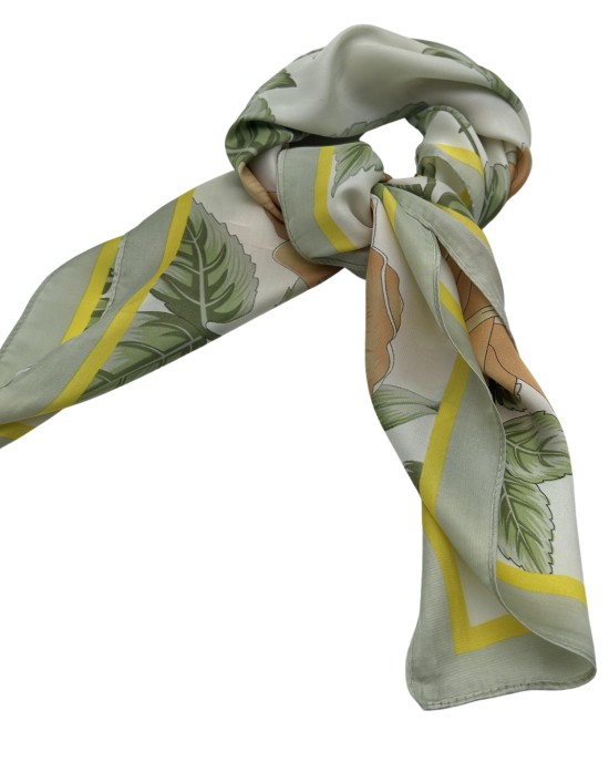 Stitching color small fragrant wind silk scarf square scarf